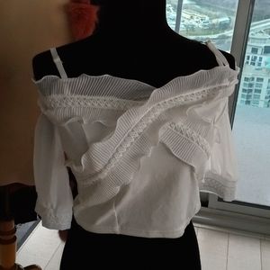 💕3 for $20💕 Off shoulder 3/4 sleeve crop top